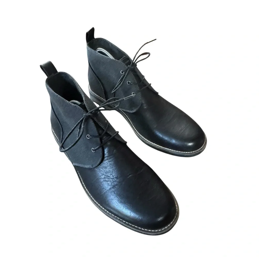 Robert Wayne Size 12 D Black “Minos 2” Lace Up Chukka Boots